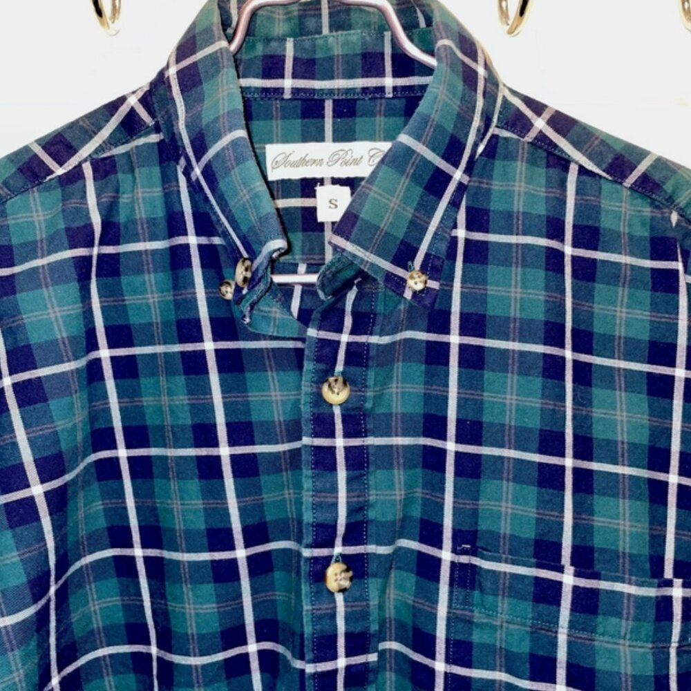 Southern Point Button Down Shirt Men’s Small Brushed Cotton Twill